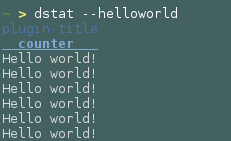 dstat-helloworld